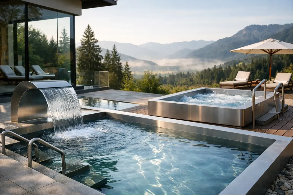 Edelstahlbecken für Wellnesshotels im Vergleich