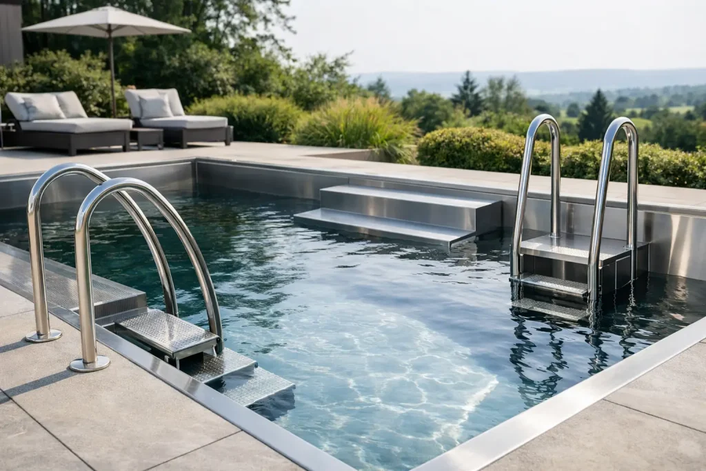 Einstiegslösungen für Edelstahlpools wählen