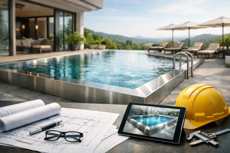 Poolbau im Hotel mit Edelstahl richtig planen