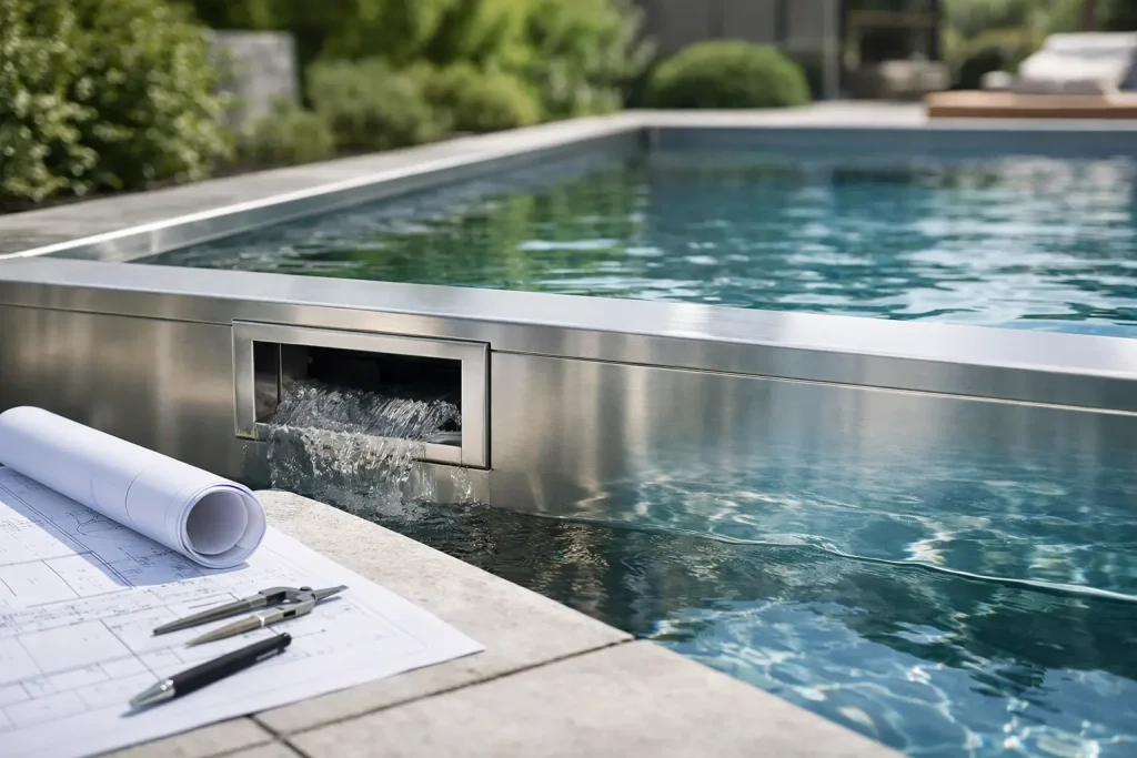 Skimmer-Becken aus Edelstahl richtig planen