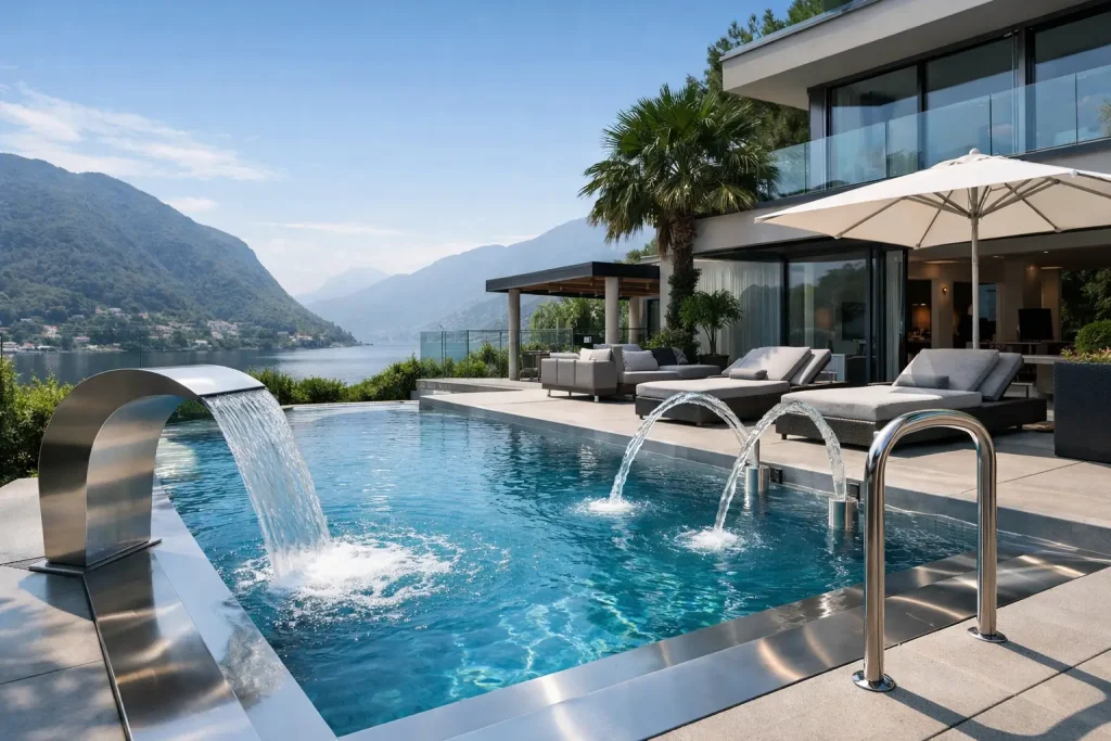 Top Edelstahlpool Ausstattungen für Villen